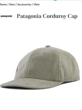 Patagonia Light Gray Corduroy 6-Panel Cap
